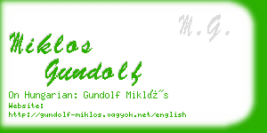 miklos gundolf business card